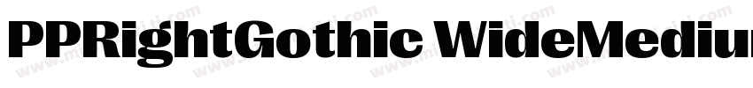 PPRightGothic WideMedium font字体转换